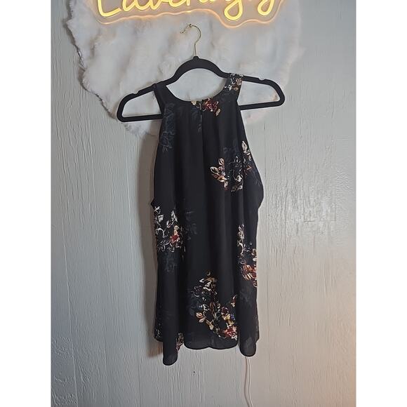 Violet + Claire Plus XL Blouse Blue Floral Chiffon Work Office Business Winter - Picture 7 of 7